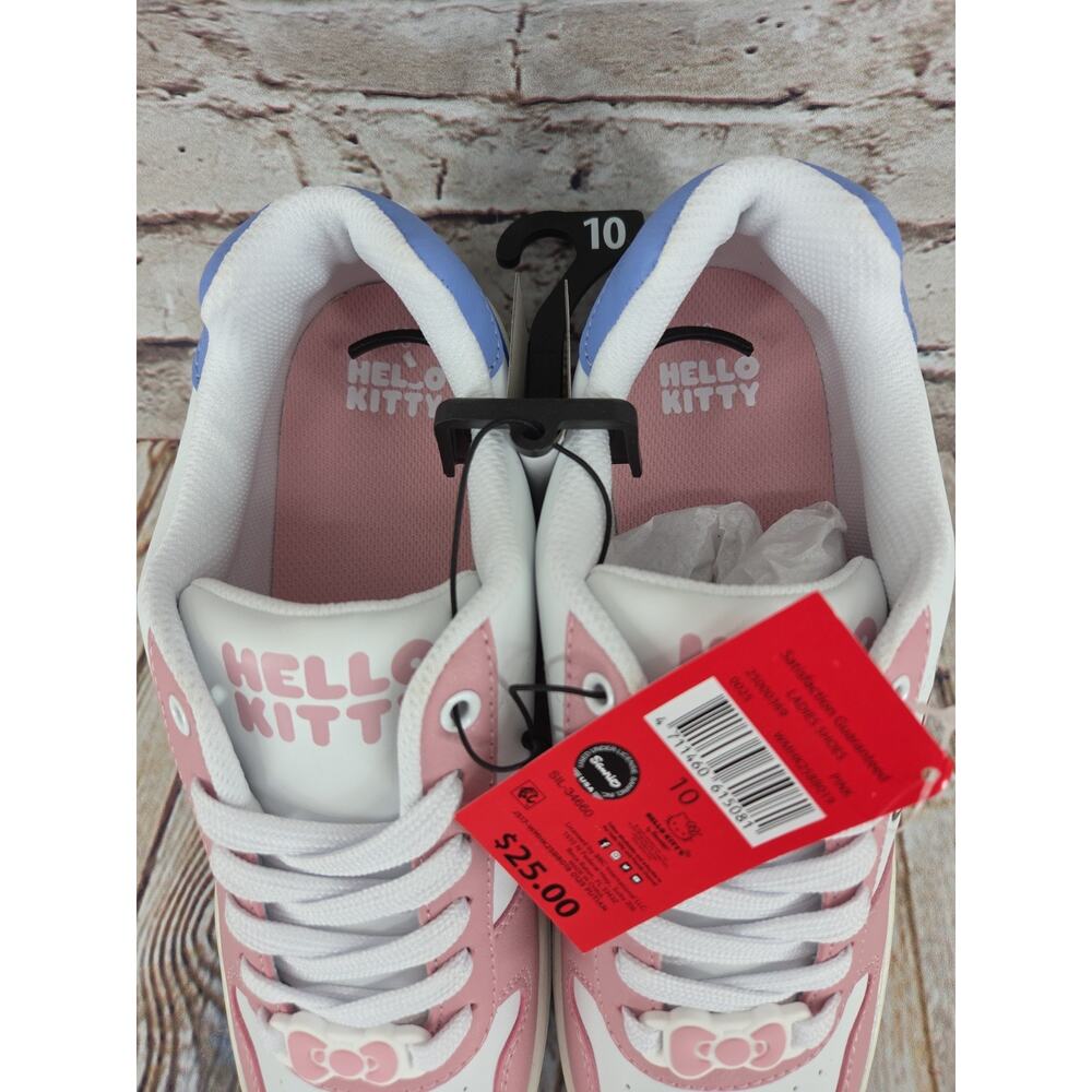 Sanrio Hello Kitty Women's Sneakers Size 10 Lace Up Logo Bow NEW - Picture 3 of 5